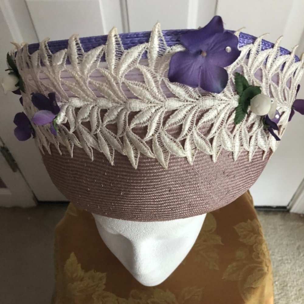 Ladies Purple With Flower Trim